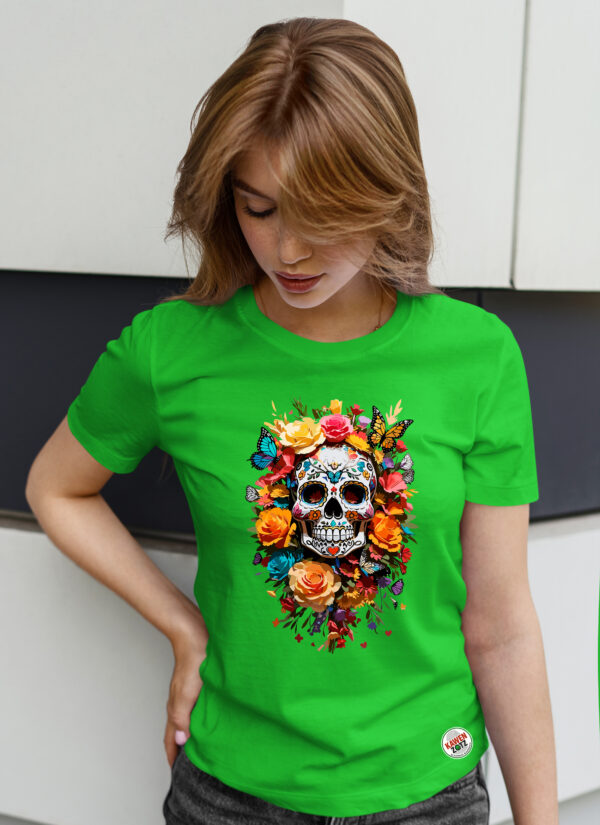 Camiseta calavera florida chicas lima