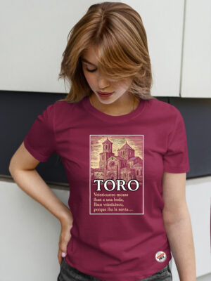 camiseta 24 mozas toro burdeos