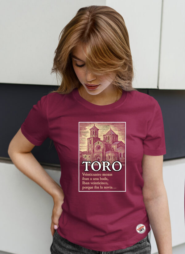 camiseta 24 mozas toro burdeos