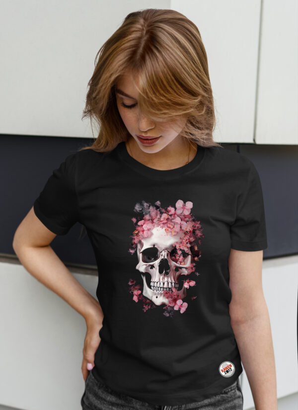 Camiseta CALAVERA ROSAS - Imagen 2