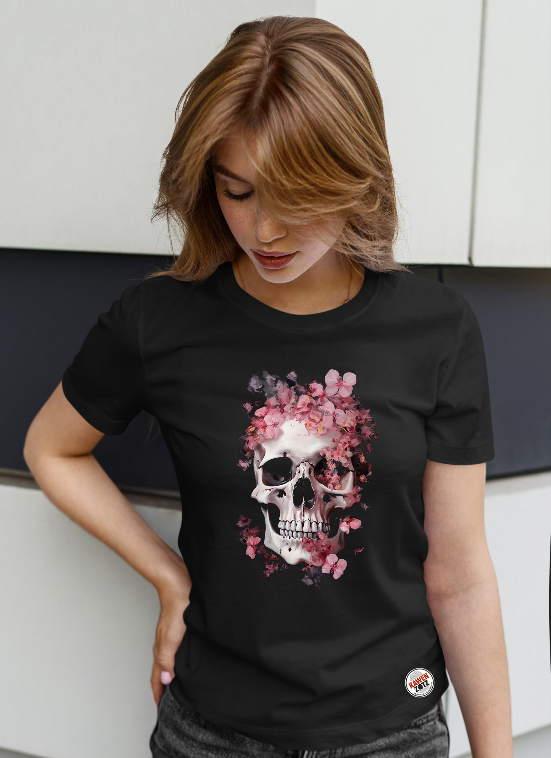 Camiseta CALAVERA ROSAS